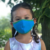 3 Layer Organic & Hypoallergenic Face Masks- X-Small - Blue w/ Green Trim