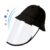 Children's Hat with Face Shield - Black - Ages 6-11