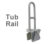 Steel Clamp-on Tub Bar